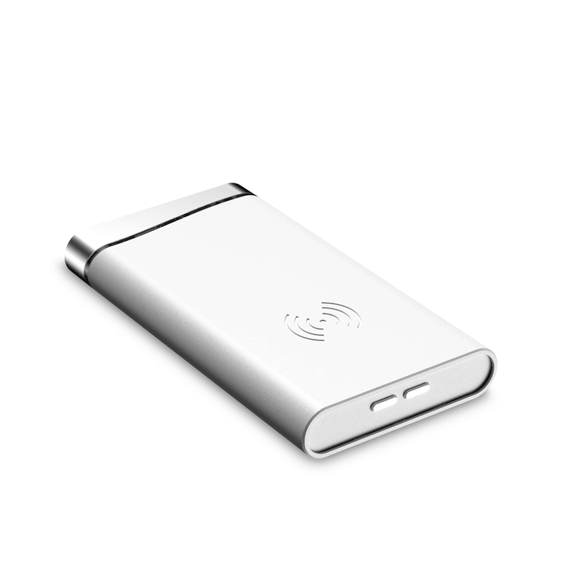 O leitor móvel UHF RFID JT-2890 é mostrado de um ângulo frontal baixo; com a borda inferior e dois botões claramente visíveis.
