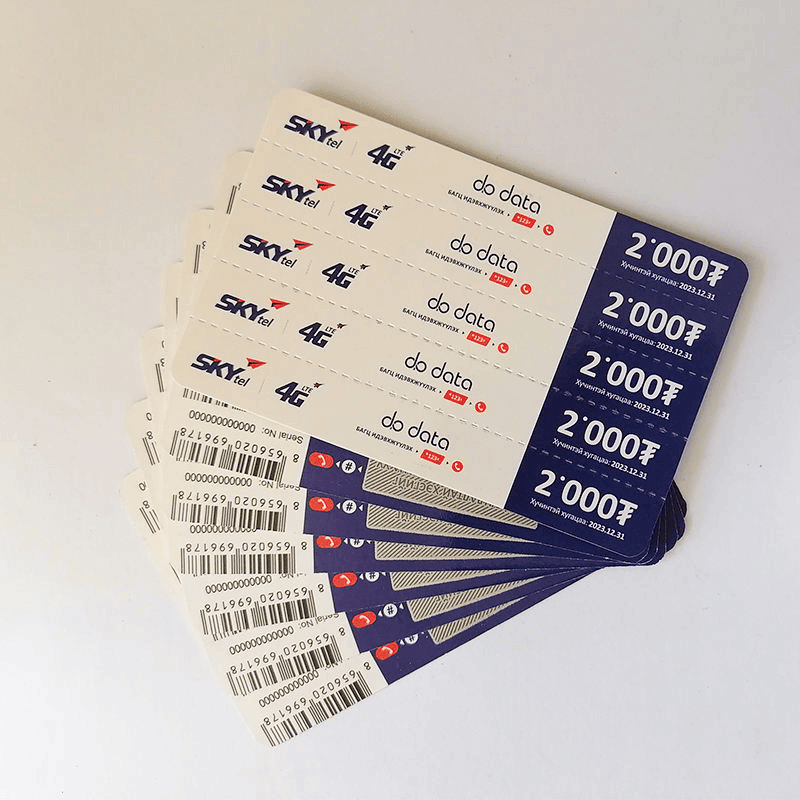 Esta imagem destaca vista detalhada em Cartões Telefónicos e Pré-Pagos Personalizados para aplicações de Cartões plásticos.