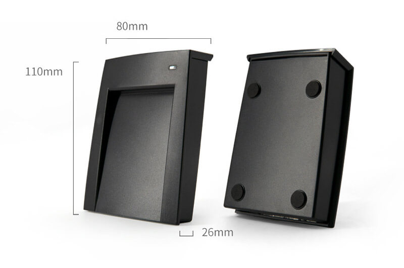 Imagem de Leitor RFID USB de Dupla Frequência para Sistemas de Acesso e Identificação com foco em instalação em entrada de porta para projetos de Leitores RFID de dupla frequência.