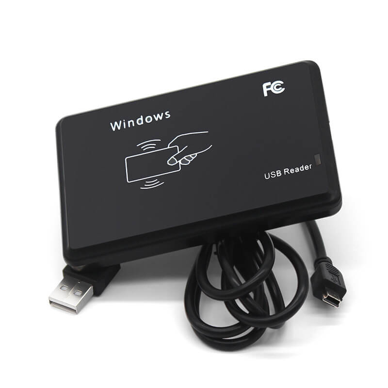 Imagem nítida de Leitor e Gravador RFID 125KHz com SDK para Acesso destacando indicador LED para aplicações de Leitores RFID LF de 125 kHz.
