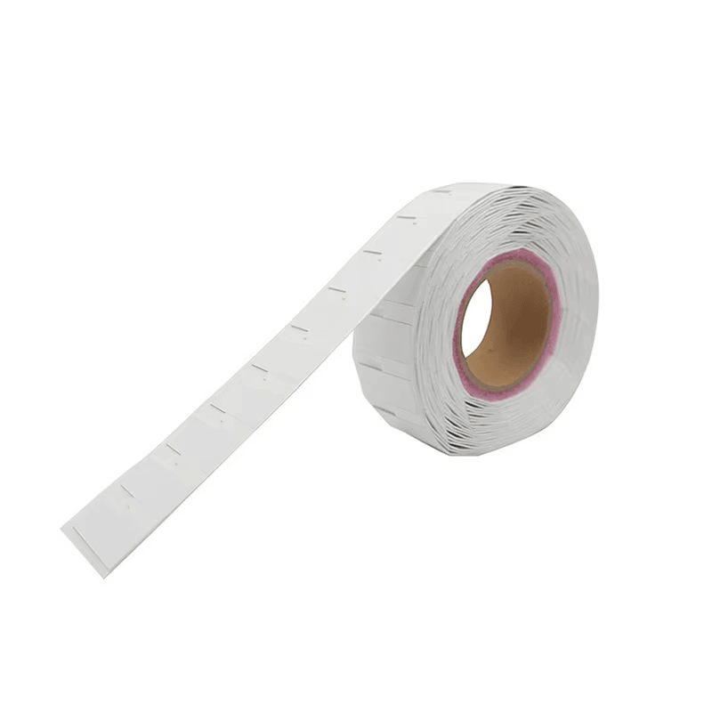 Desenho técnico mostrando as dimensões de 50x22mm da etiqueta RFID flexível para superfícies metálicas modelo F5022-1.