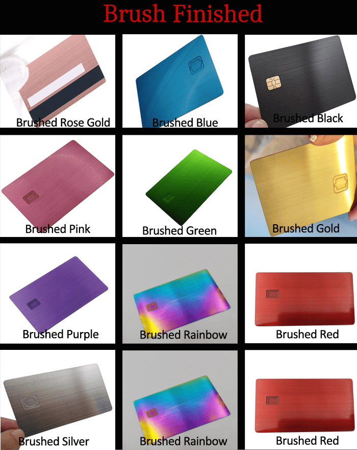 Cartão de visita metálico personalizado com acabamento do material para compradores que comparam soluções de cartões de visita metálicos.