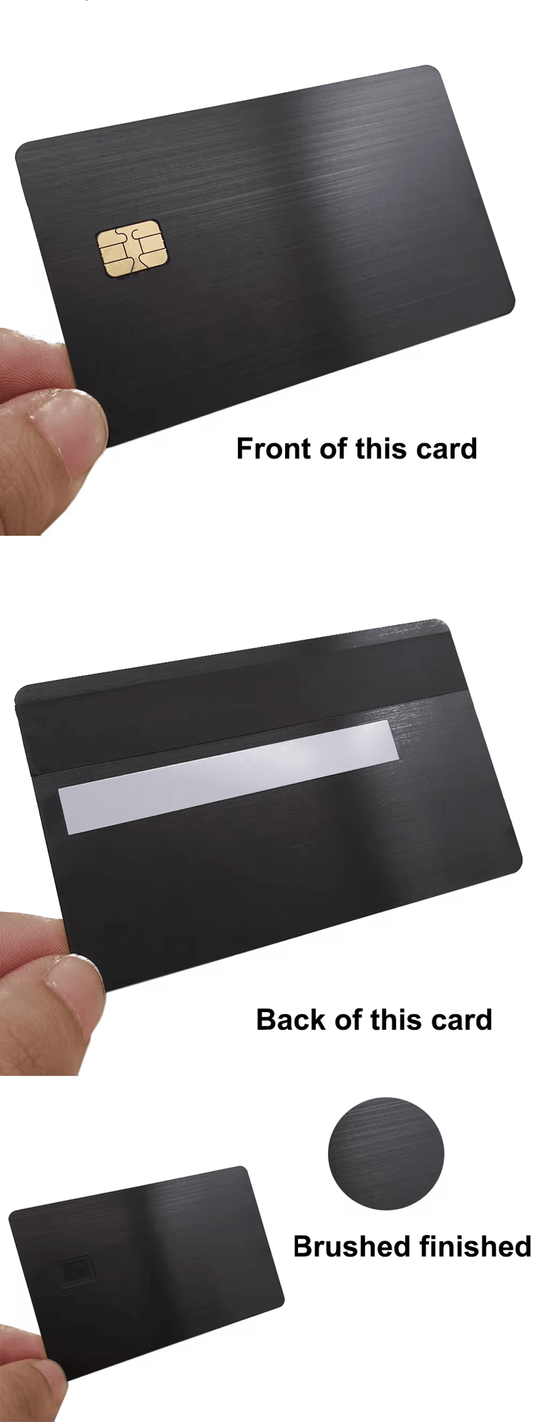 Foto de cartões inteligentes metálicos personalizados para acesso seguro, destacando a superfície premium na categoria de cartões IC metálicos de contato.