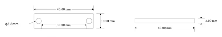 Etiqueta RFID PCB para rastreamento de ativos em metal com acabamento escovado.
