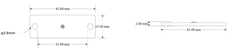 Tag RFID PCB para metal com acabamento escovado para rastreamento de ativos industriais.
