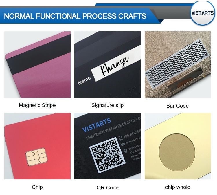 Imagem destacando o detalhe do chip em cartões IC metálicos personalizados com chip seguro para aplicações de cartões IC metálicos de contato.