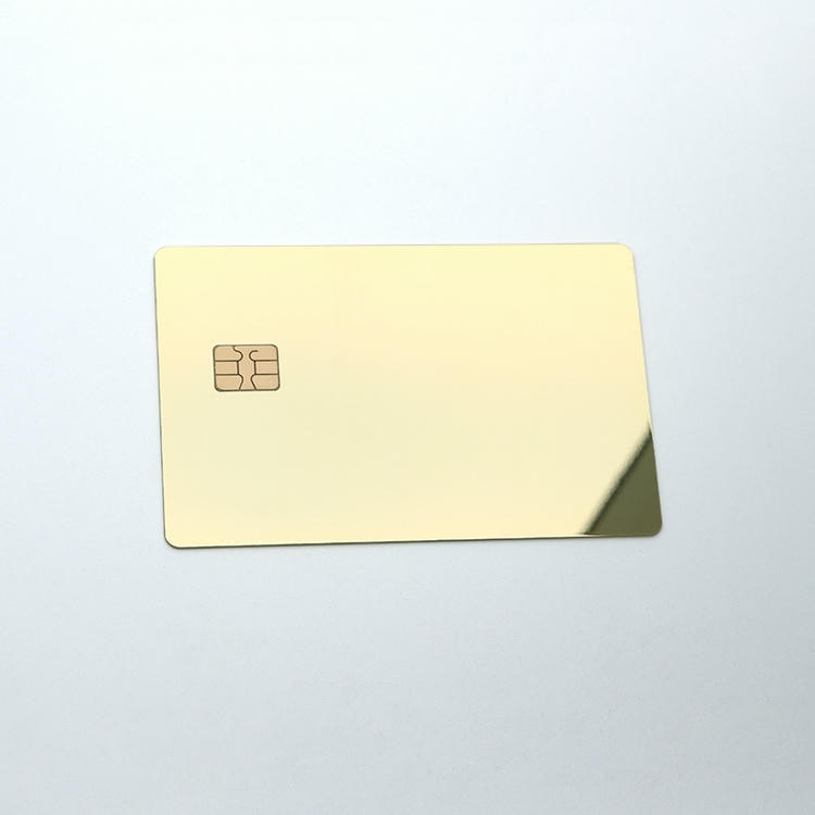 Cartões Metálicos de Contato Personalizados para Pagamento Seguro, imagem do produto com logotipo gravado na categoria de cartões IC metálicos de contato.