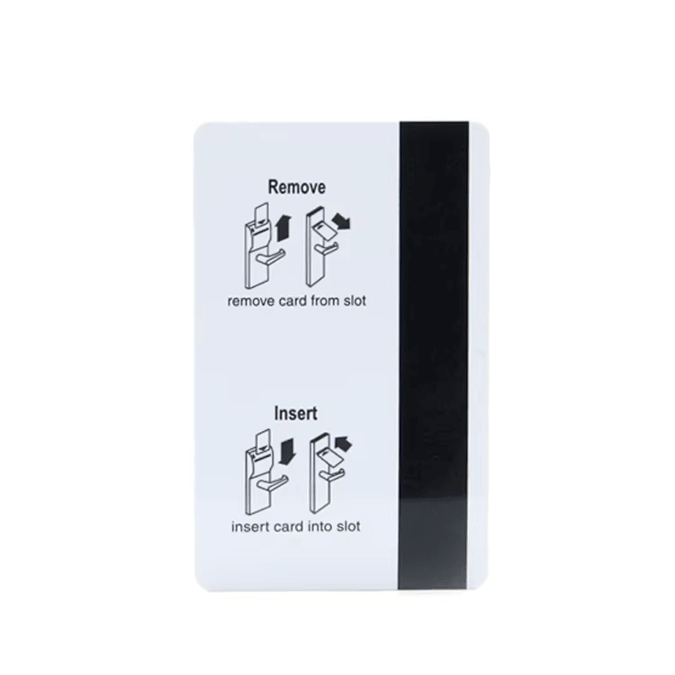Os cartões-chave RFID inteligentes para hotel são fabricados em materiais resistentes, como PVC, ABS e PET de alta qualidade, para suportar a utilização diária intensiva pelos hóspedes.
