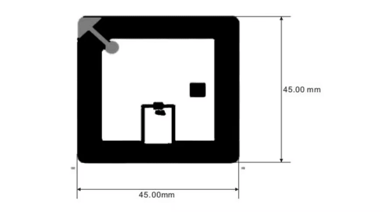 Imagem de etiquetas HF RFID para rastreamento de ativos de grande dimensão em aplicações de armazém.
