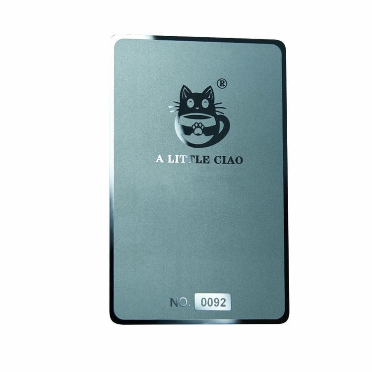 Foto de Cartões de Visita em Metal Escovado com QR mostrando superfície premium na categoria Cartões de visita metálicos.