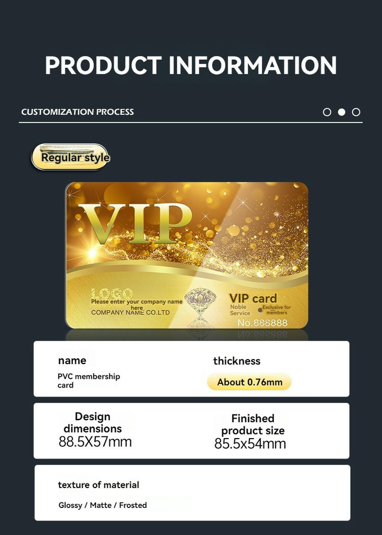 Logotipo impresso em cartões VIP personalizados para salões de beleza com detalhe do chip.