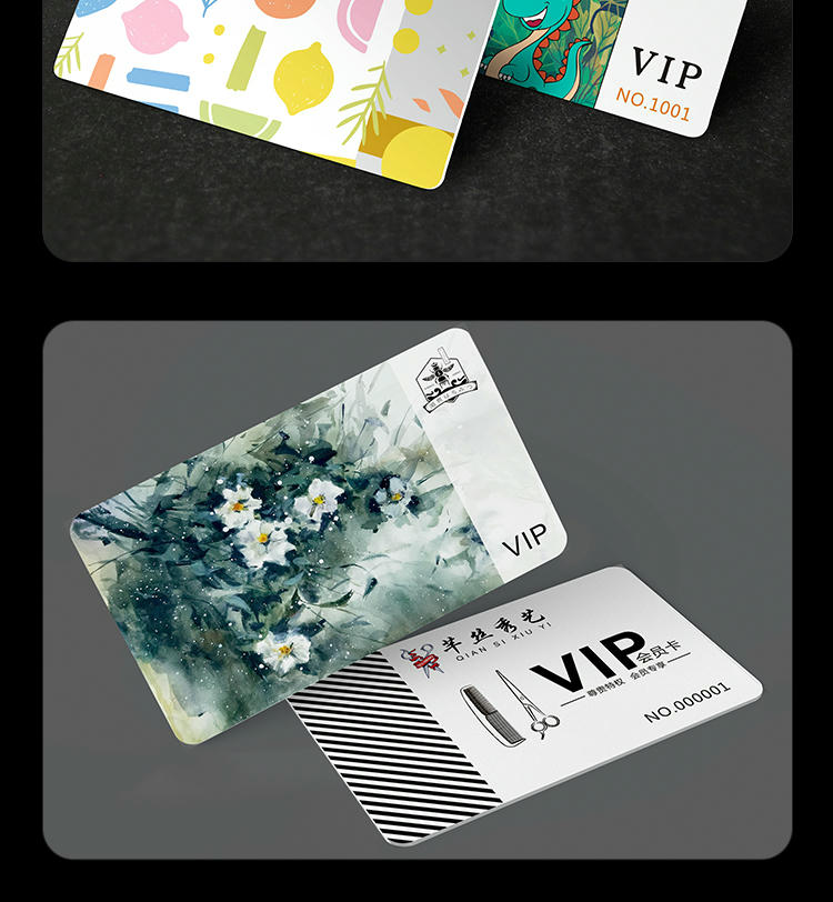 Cartões de PVC CR80 personalizados para programas de fidelização em perspectiva de leitura sem contato para aplicações de Cartões de Plástico.