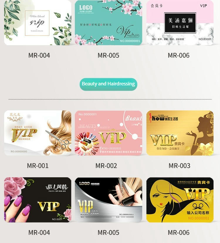 Comparação de cartões de associação premium personalizados para programas VIP em aplicações Cartões plásticos.