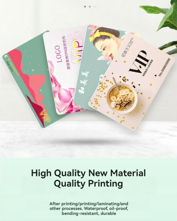 Cartões de associação premium personalizados para programas VIP em formato de carteira para aplicações Cartões plásticos.