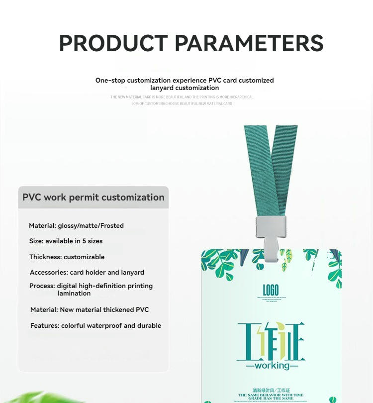 Detalhe de crachás ID e cartões PVC de acesso personalizados com acabamento para uso profissional.
