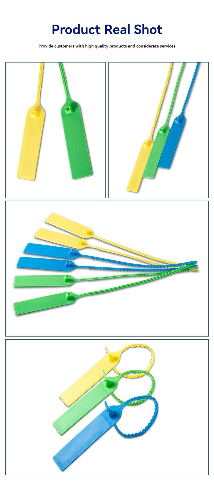 Etiqueta RFID UHF de abraçadeira para rastreamento de contêineres em projetos RFID Cable Tie Tags.