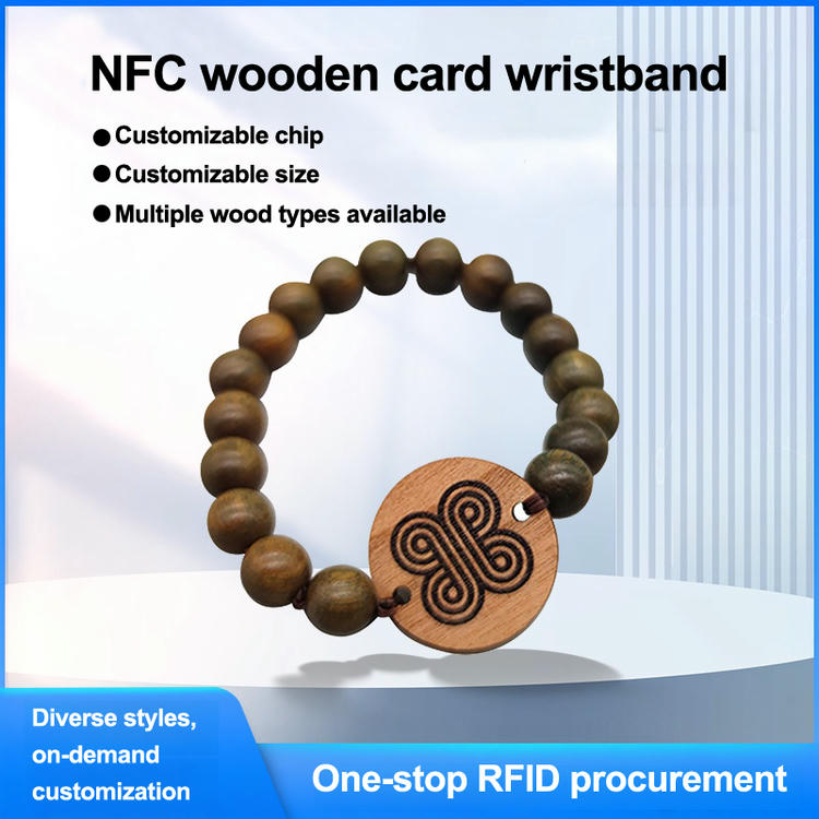 Foto de Cartões de Olmo RFID para Brindes e Marcas mostrando leitura sem contato na categoria Cartões de madeira.