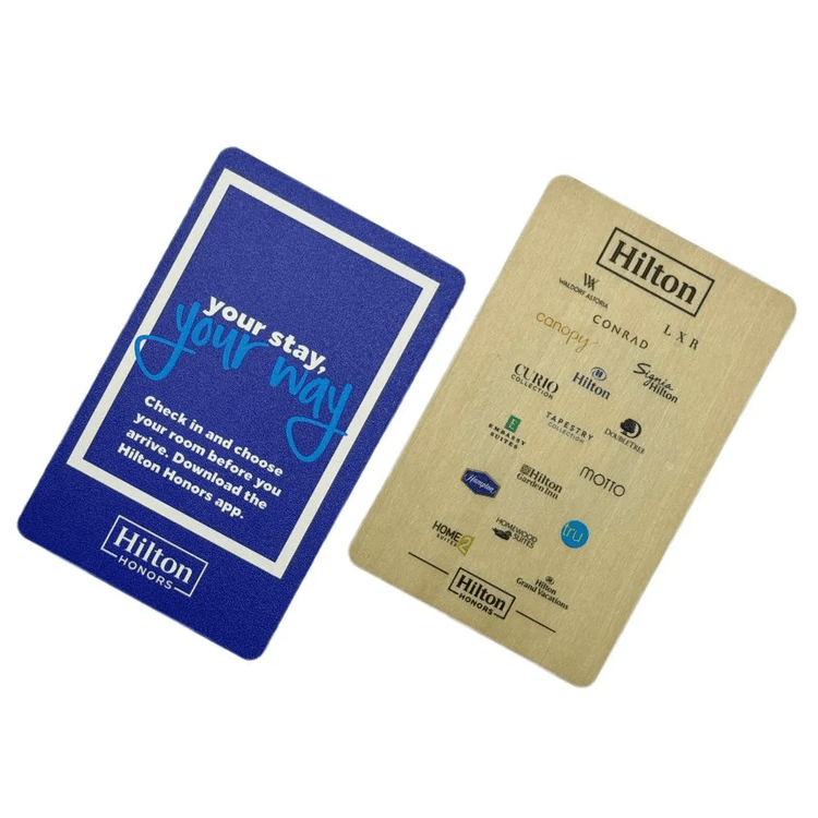 Imagem de Cartões RFID em Madeira de Cerejeira para Acesso e Marca com logotipo impresso para compradores que comparam soluções de Cartões de madeira.