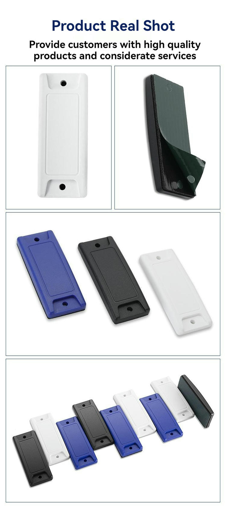 Imagem das Etiquetas RFID ABS para metal personalizadas para ID de ativos, destacando o detalhe de corte a laser para aplicações tags RFID de ABS para metal.