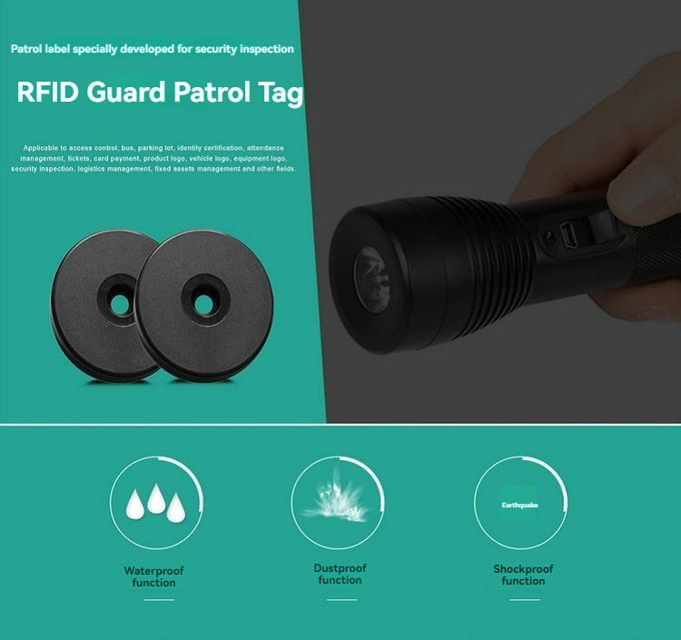 Etiquetas RFID adesivas para rondas de vigilância apresentadas em pedido em volume para compradores de soluções tags RFID de ABS para rondas de vigilância.