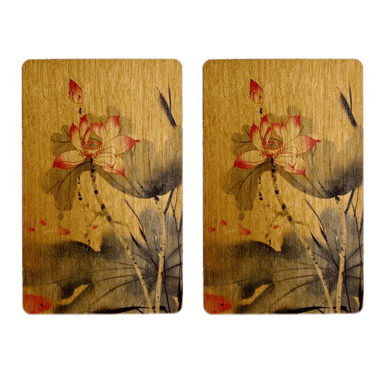 Cartões RFID de madeira de tília personalizados para hotéis com impressão de cartão sob medida.