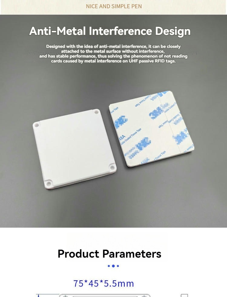 Foto da Etiqueta RFID ABS para metal para Inventário Preciso mostrando a aplicação em superfície metálica na categoria tags RFID de ABS para metal.