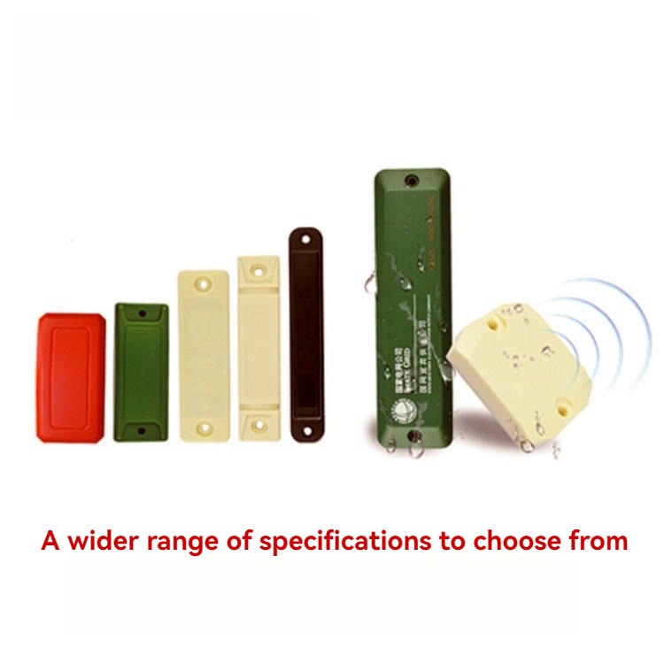 Superfície premium de tag RFID UHF PC para metal em aplicação de paletes.