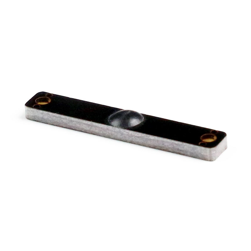 O desenho técnico da tag RFID P3005-2 apresenta medidas precisas de comprimento e largura para o planejamento da instalação.