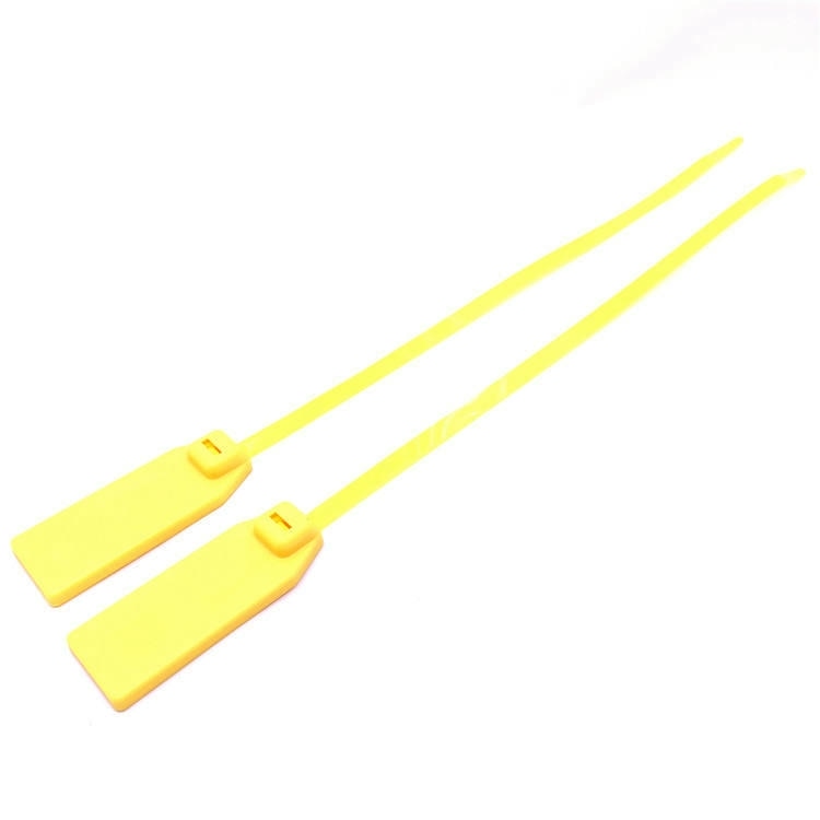 Esta imagem destaca design em formato de carteira em Lacres RFID com Abraçadeira para Ativos Logísticos para aplicações de Tags RFID com abraçadeira.