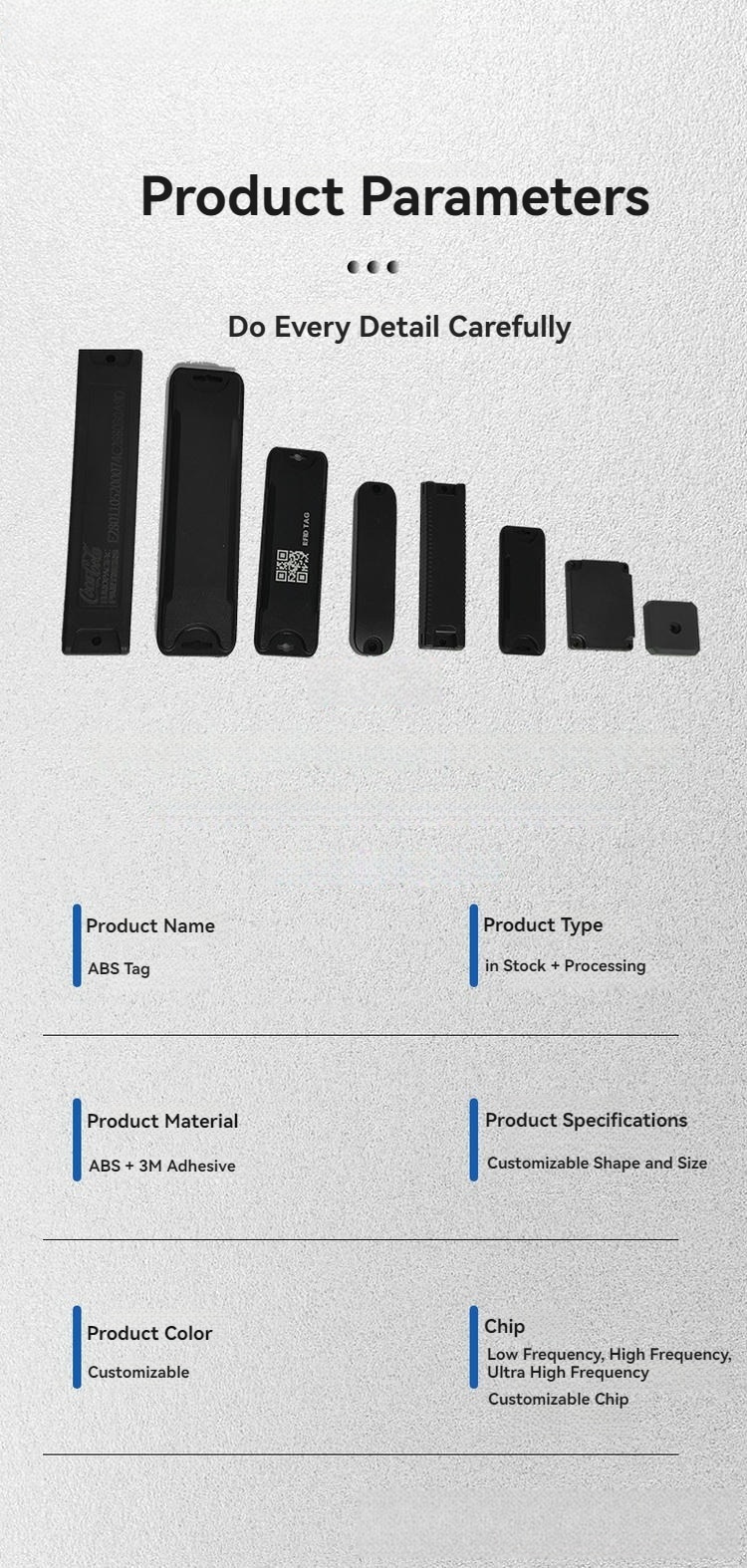 Etiquetas RFID ABS para metal com borda polida para compradores que comparam soluções RFID para metal.
