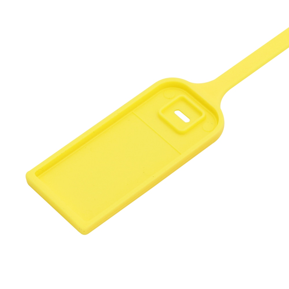 Imagem de uma abraçadeira RFID para identificação e rastreamento em aplicações industriais.