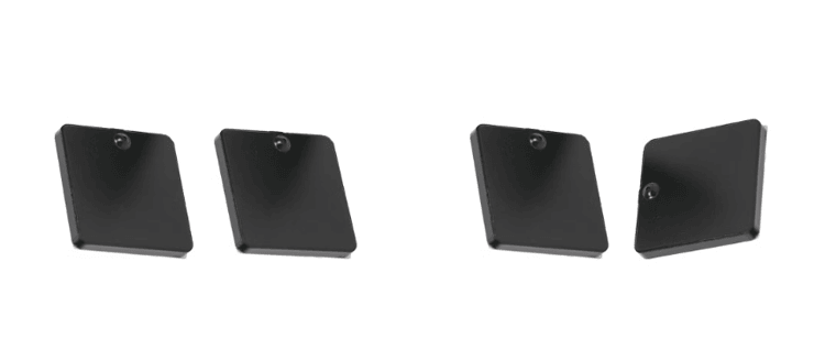 Esta imagem destaca o acabamento em metal escovado das etiquetas RFID para rastreamento de dispositivos médicos, para aplicações de etiquetas RFID UHF cerâmicas para superfícies metálicas.