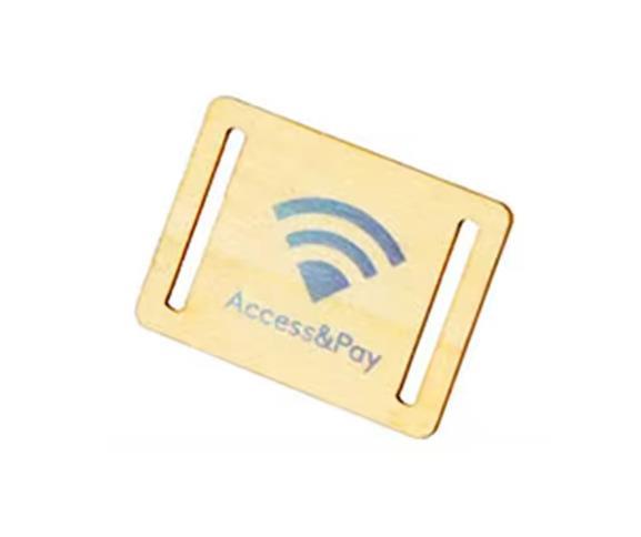 Pulseiras RFID de madeira personalizadas para hotéis e eventos com controle de acesso seguro em aplicações de Cartões de Madeira.