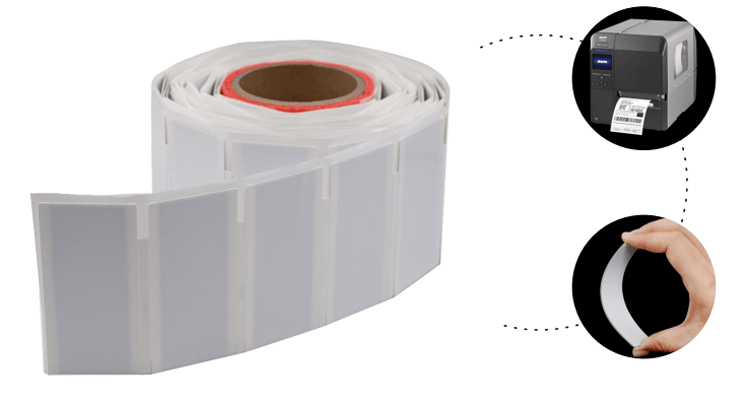 Etiqueta RFID UHF para Metal 16,5 m com memória ampliada e acabamento escovado para projetos de tags RFID UHF flexíveis para metal.
