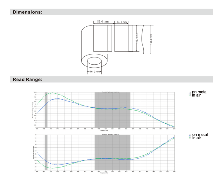 Etiqueta UHF RFID flexível para rastreamento de ativos metálicos, mostrada em uma perspectiva nítida do logotipo gravado para aplicações de etiquetas UHF RFID flexíveis para superfícies metálicas.