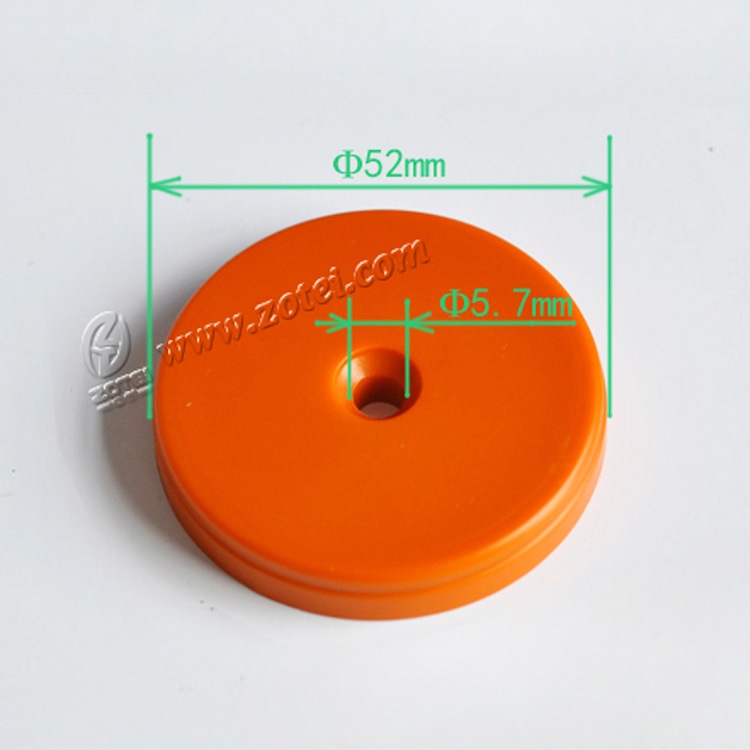Tag RFID ABS para metal para ronda de segurança, mostrado em vista com acabamento metálico escovado para aplicações de tags RFID de ABS para rondas de vigilância.