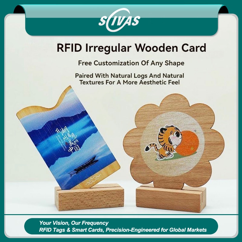 Cartões RFID de Madeira Personalizados para Acesso