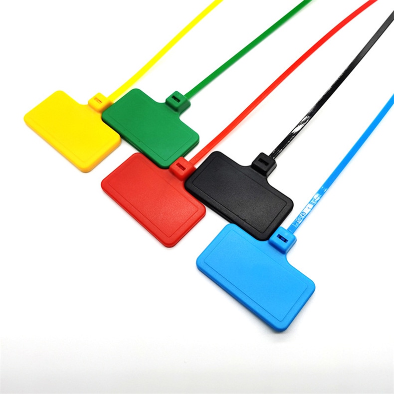 Vista detalhada do lacre RFID com abraçadeira antiviolação.