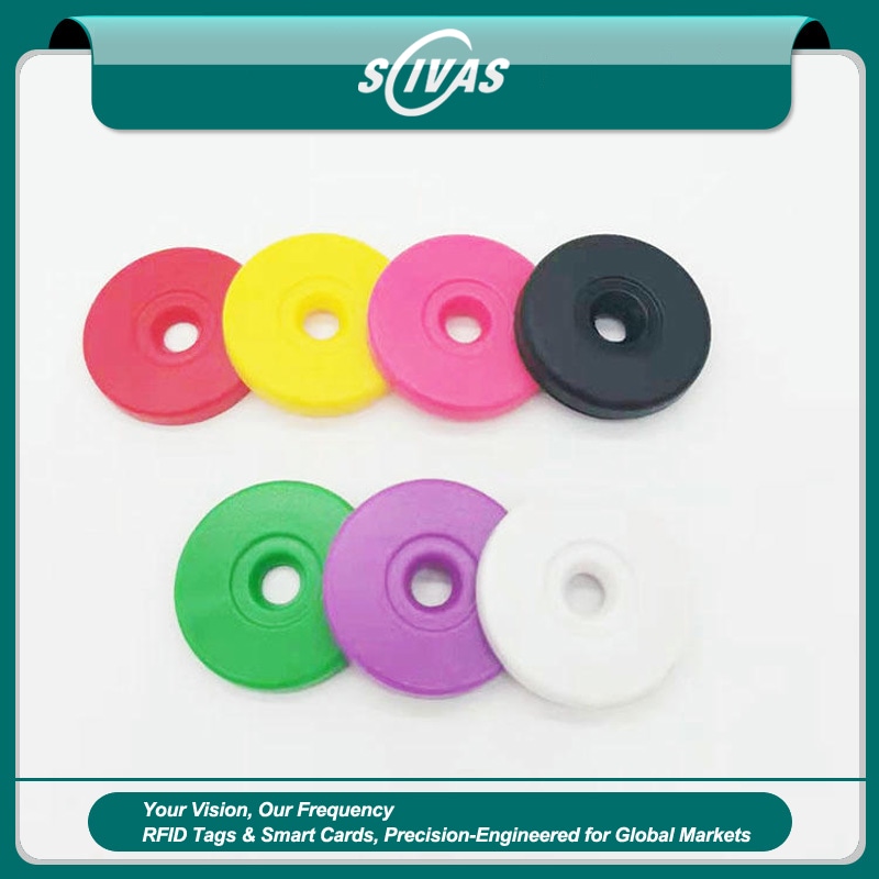 Imagem de Tags LF RFID Compactas para Ronda de Segurança com impressão de código de barras para compradores que comparam soluções de Tags RFID ABS para ronda de segurança.