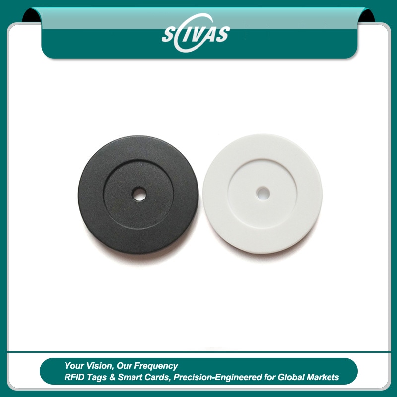 Imagem nítida de Tag RFID ABS Grande para Pontos de Ronda destacando disposição da antena para aplicações de Tags RFID ABS para ronda de segurança.