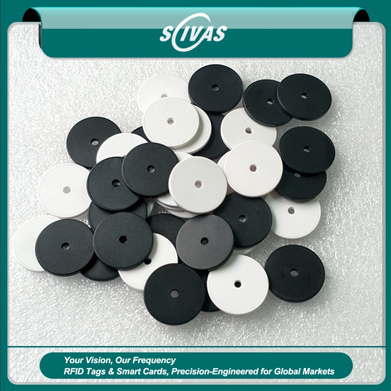 Superfície com acabamento premium do tag RFID ABS para rondas, ativos e equipamentos metálicos.