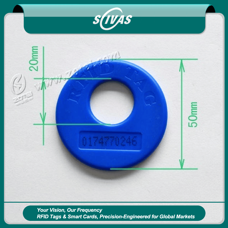 Imagem nítida de Tags RFID de Patrulha em ABS para Checkpoints destacando gestão de ativos para aplicações de Tags RFID ABS para ronda de segurança.