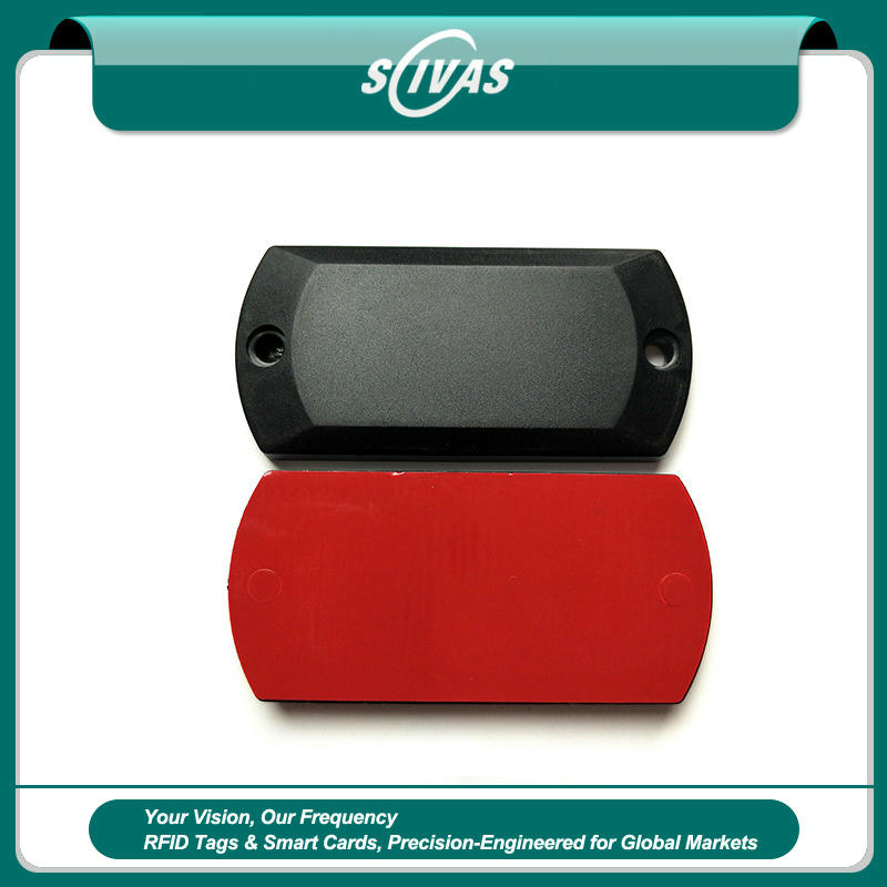 Tags RFID ABS externos para ativos metálicos mostrados em perspectiva de instalação para aplicações de tags RFID de ABS para metal.