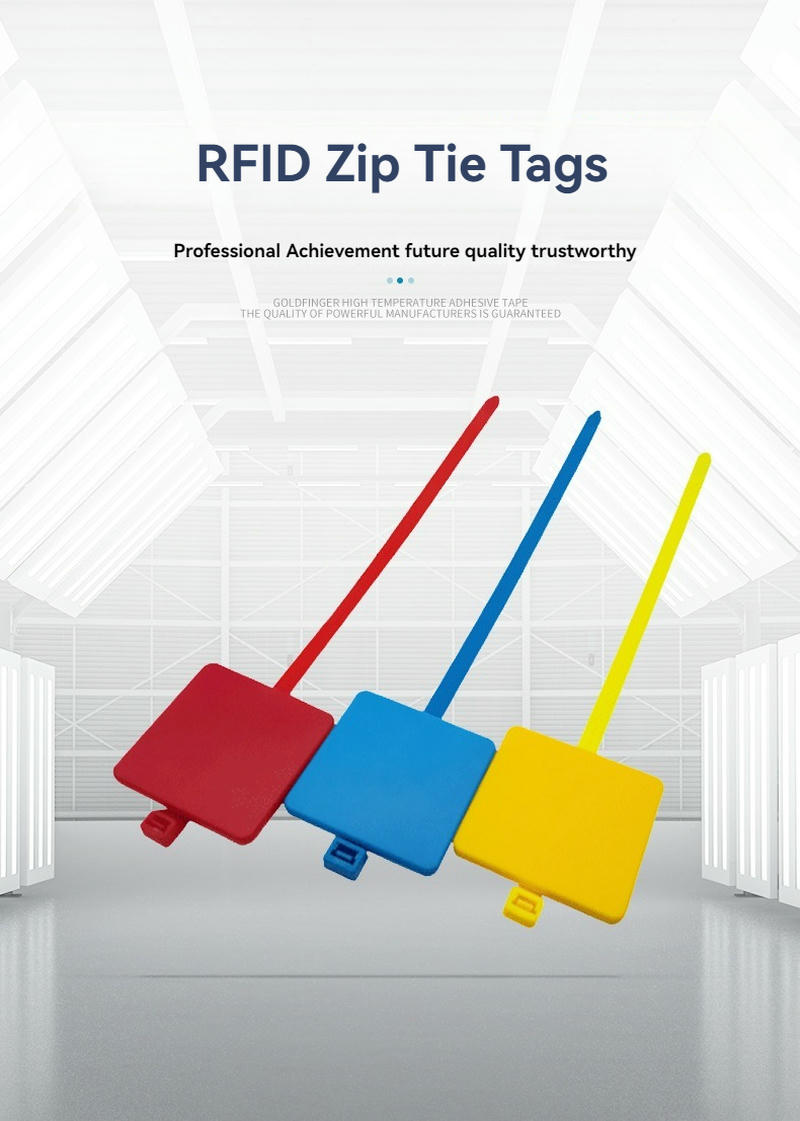 Lacres RFID com abraçadeira para segurança e controle de estoque em aplicações industriais.