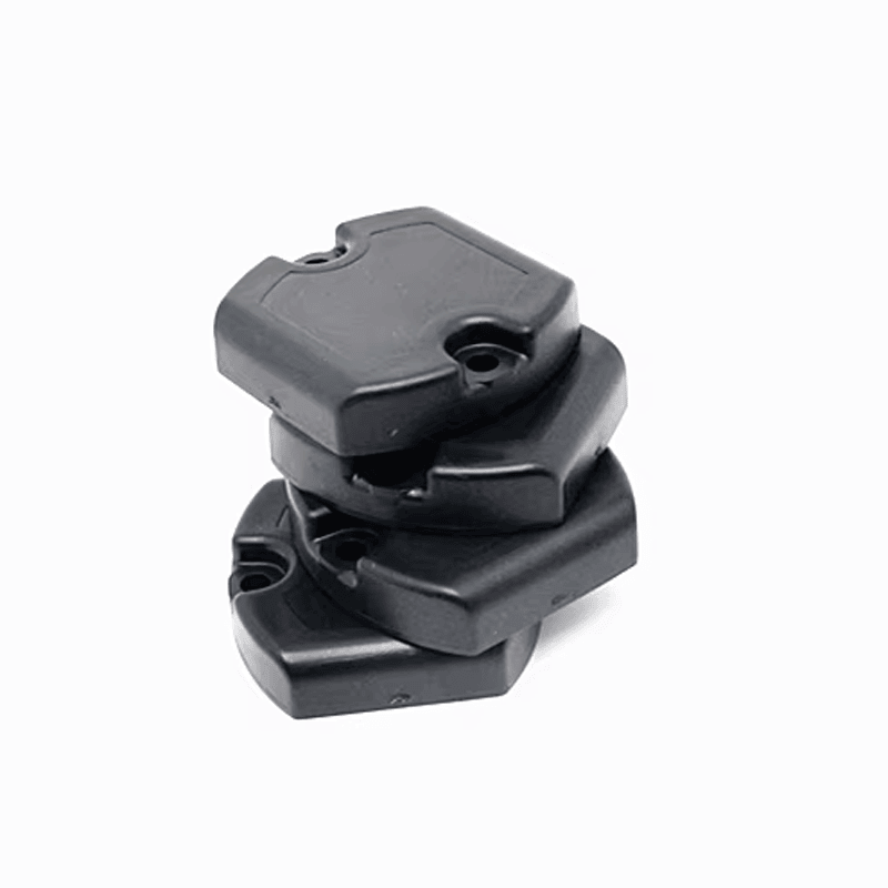 Imagem nítida de Etiquetas RFID ABS para Metal de Longo Alcance destacando acabamento em metal escovado para aplicações de Tags RFID ABS para metal.