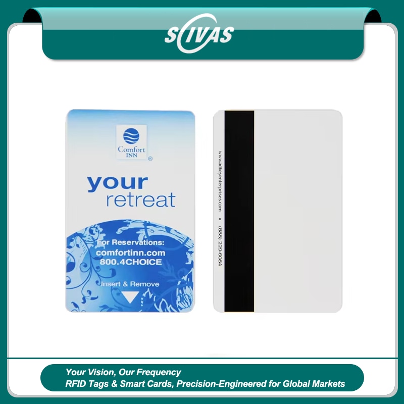 Este conjunto de cartões-chave personalizados para hotéis com tecnologia RFID apresenta identidade visual colorida e impressão profissional para acesso seguro aos quartos de hóspedes do resort.
