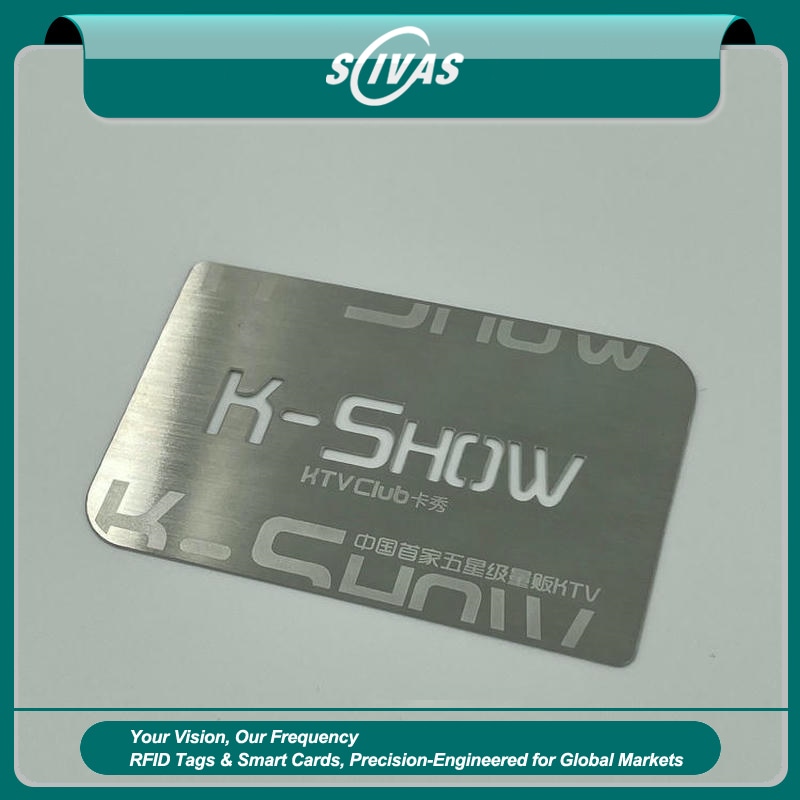 Imagem de Cartões de Visita Metálicos em Aço Inoxidável com impressão personalizada de cartões para compradores que comparam soluções de Cartões de visita metálicos.