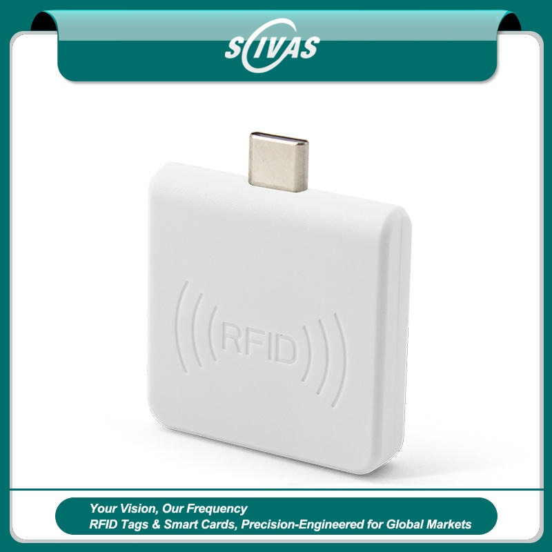 Imagem nítida de Leitor RFID ISO15693 Type-C para Verificação Móvel destacando painel frontal com teclado para aplicações de Leitores RFID HF de 13 —56 MHz.