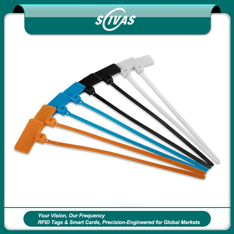 Imagem de Tag RFID Zip Tie para ativos externos e cabos com foco em uso industrial para projetos de Tags RFID com abraçadeira.