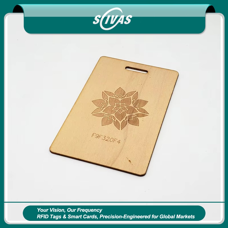 Cartões-presente RFID em bambu personalizados
